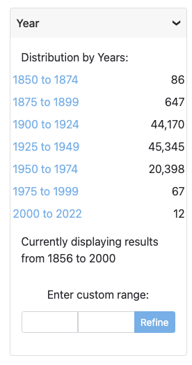 screenshot of lantern search limiting by date